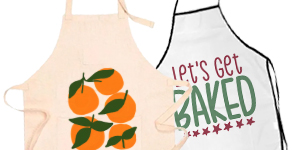 Tabliers personnalis&eacute;s avec vinyle textile